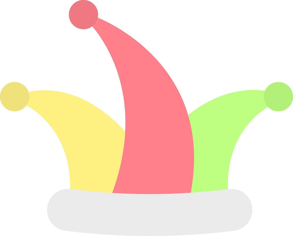 icône de couleur plate chapeau de fou vecteur