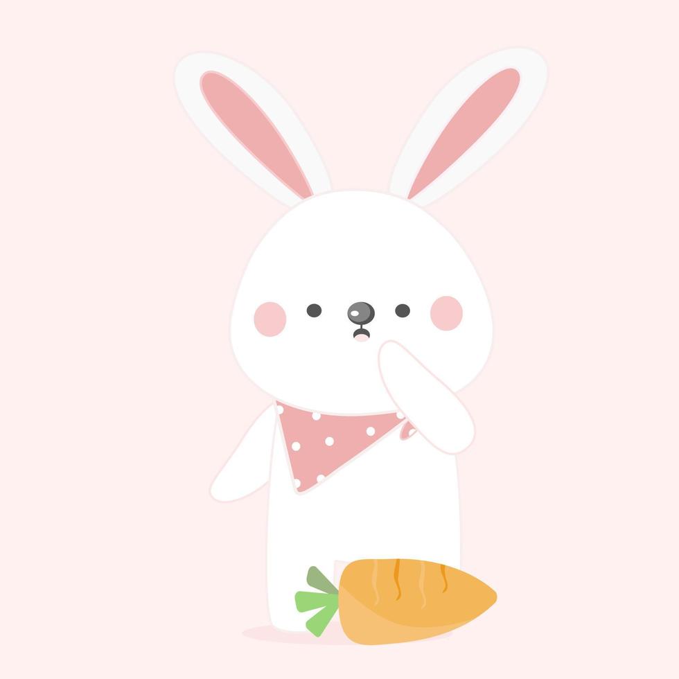 personnage de dessin animé de lapin mignon. vecteur