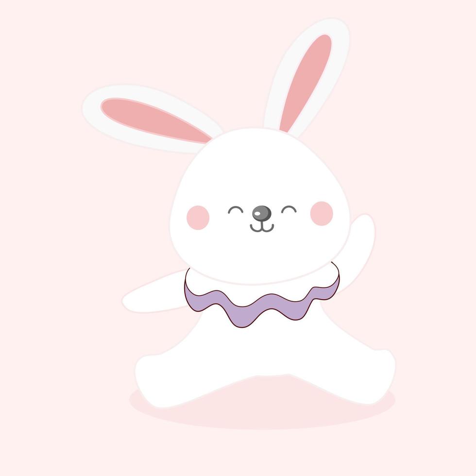 personnage de dessin animé mignon lapin de pâques. vecteur