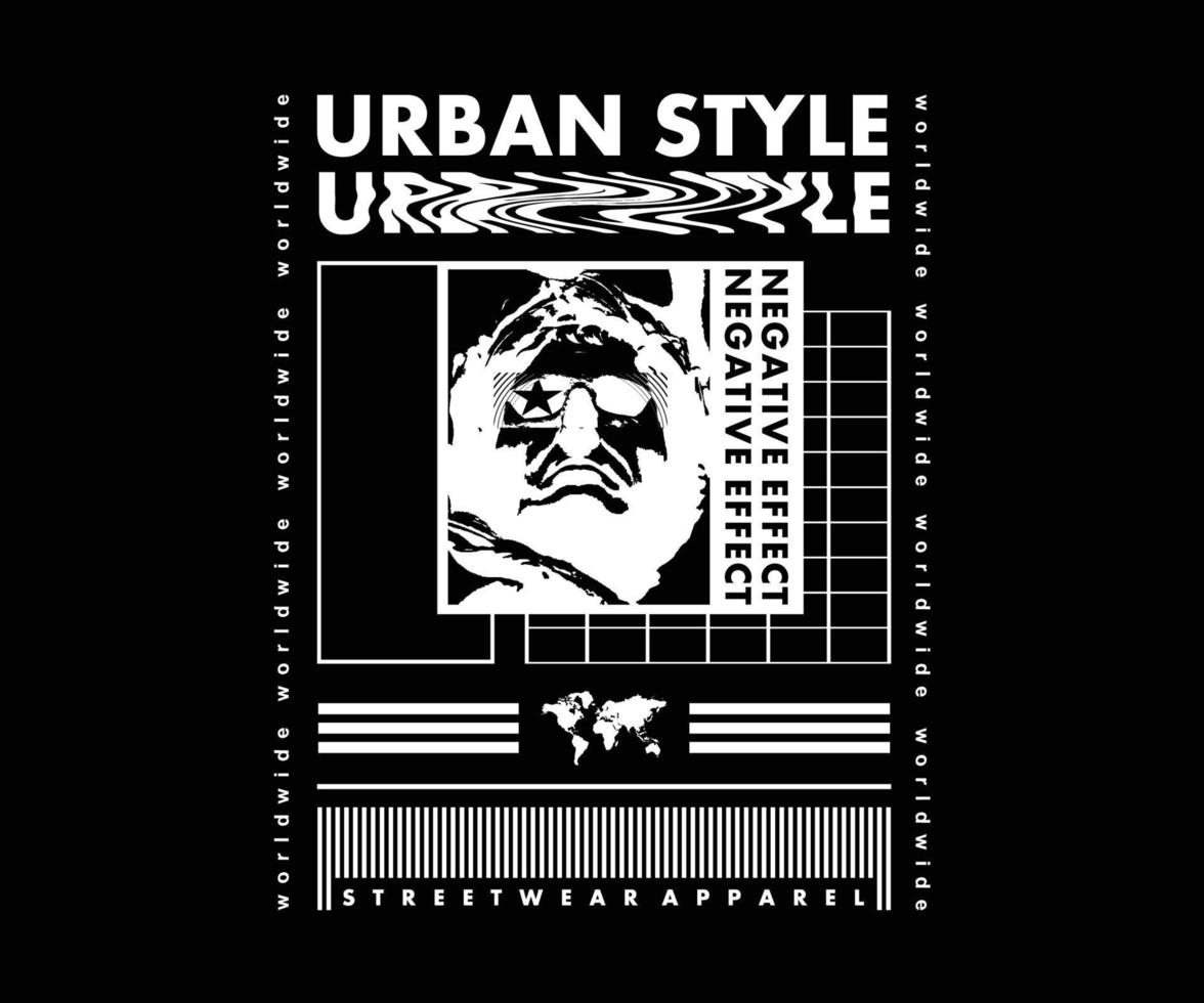 conception graphique de style pixel affiche rétro pour t shirt street wear et style urbain vecteur