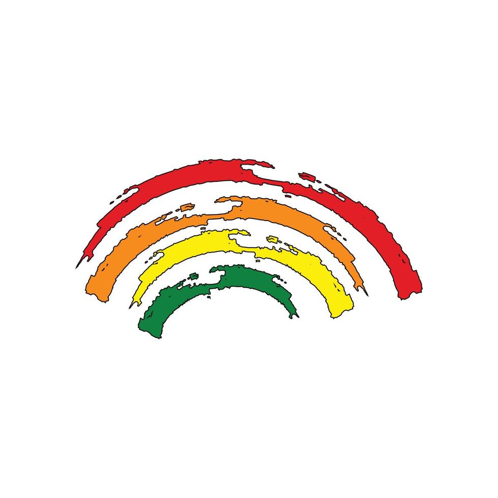 vecteur de modèle de conception d'icône de logo arc-en-ciel