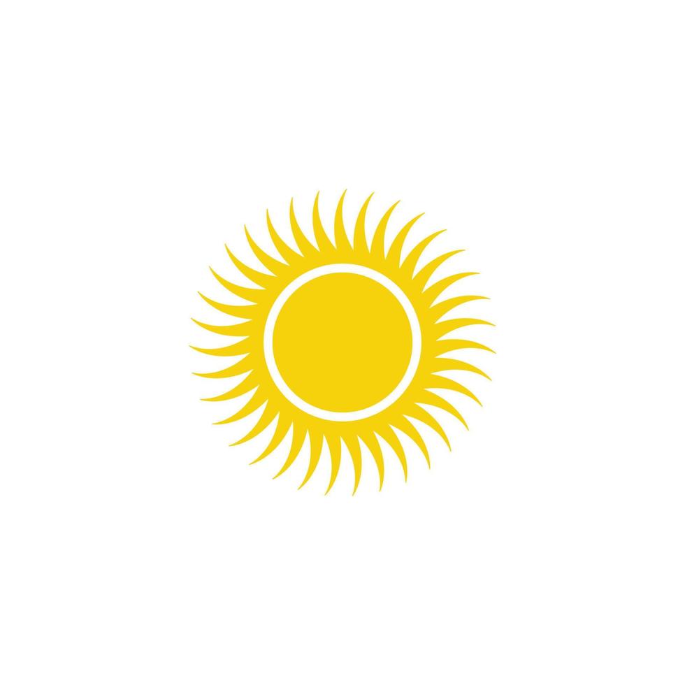 modèle de conception d'icône de soleil vecteur