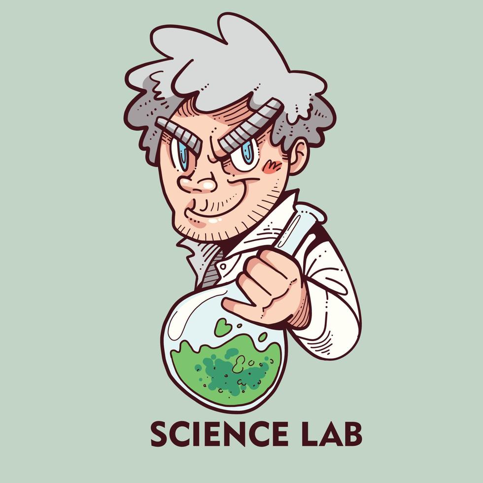 logo du laboratoire scientifique vecteur