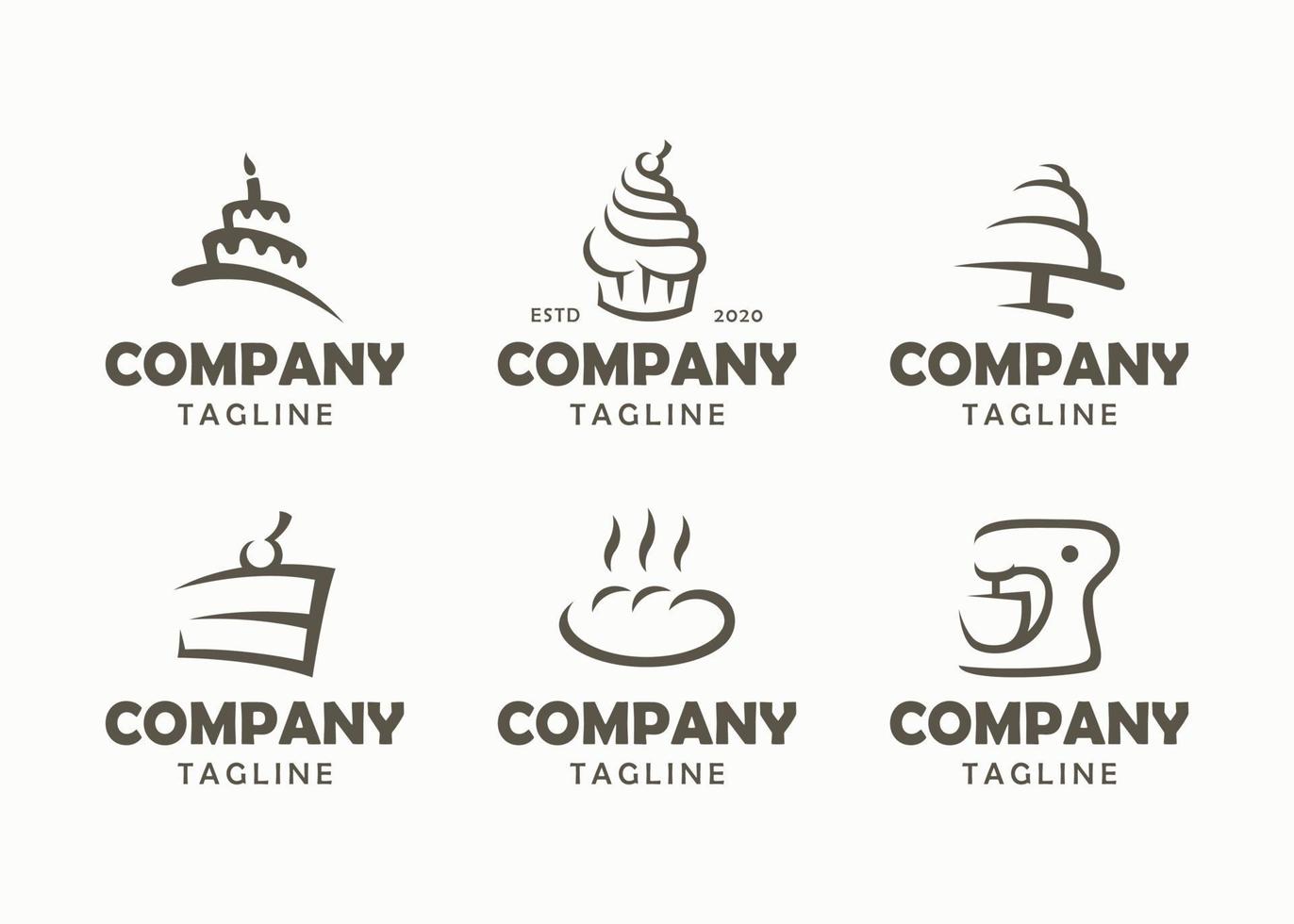 ensemble de logos, étiquettes, badges et éléments de conception de boulangerie vecteur