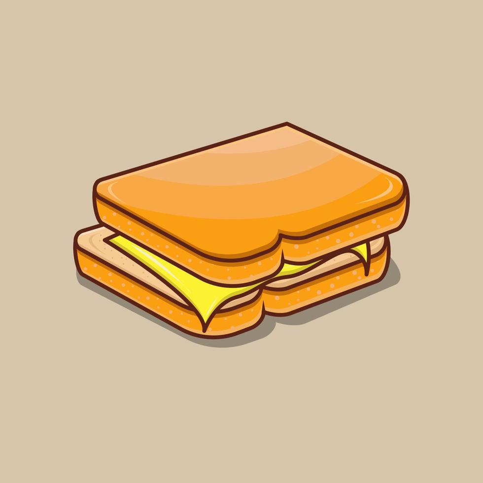 délicieux sandwichs juteux remplis de légumes, fromage, viande, bacon. illustration vectorielle en style cartoon plat vecteur