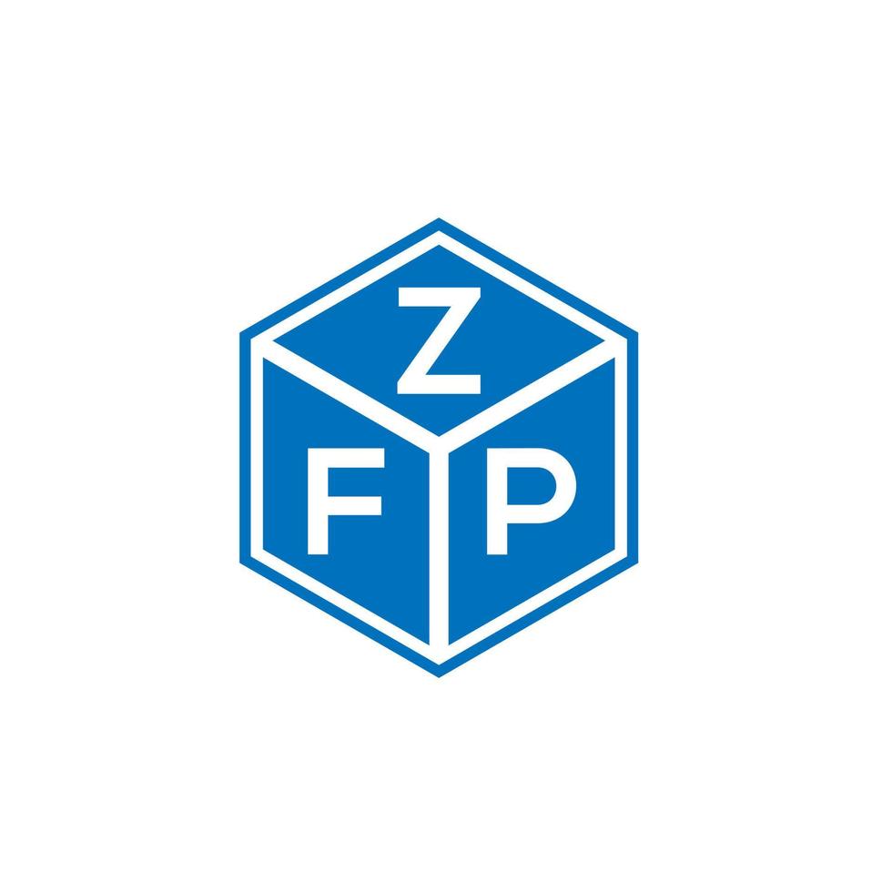 création de logo de lettre zfp sur fond blanc. concept de logo de lettre initiales créatives zfp. conception de lettre zfp. vecteur