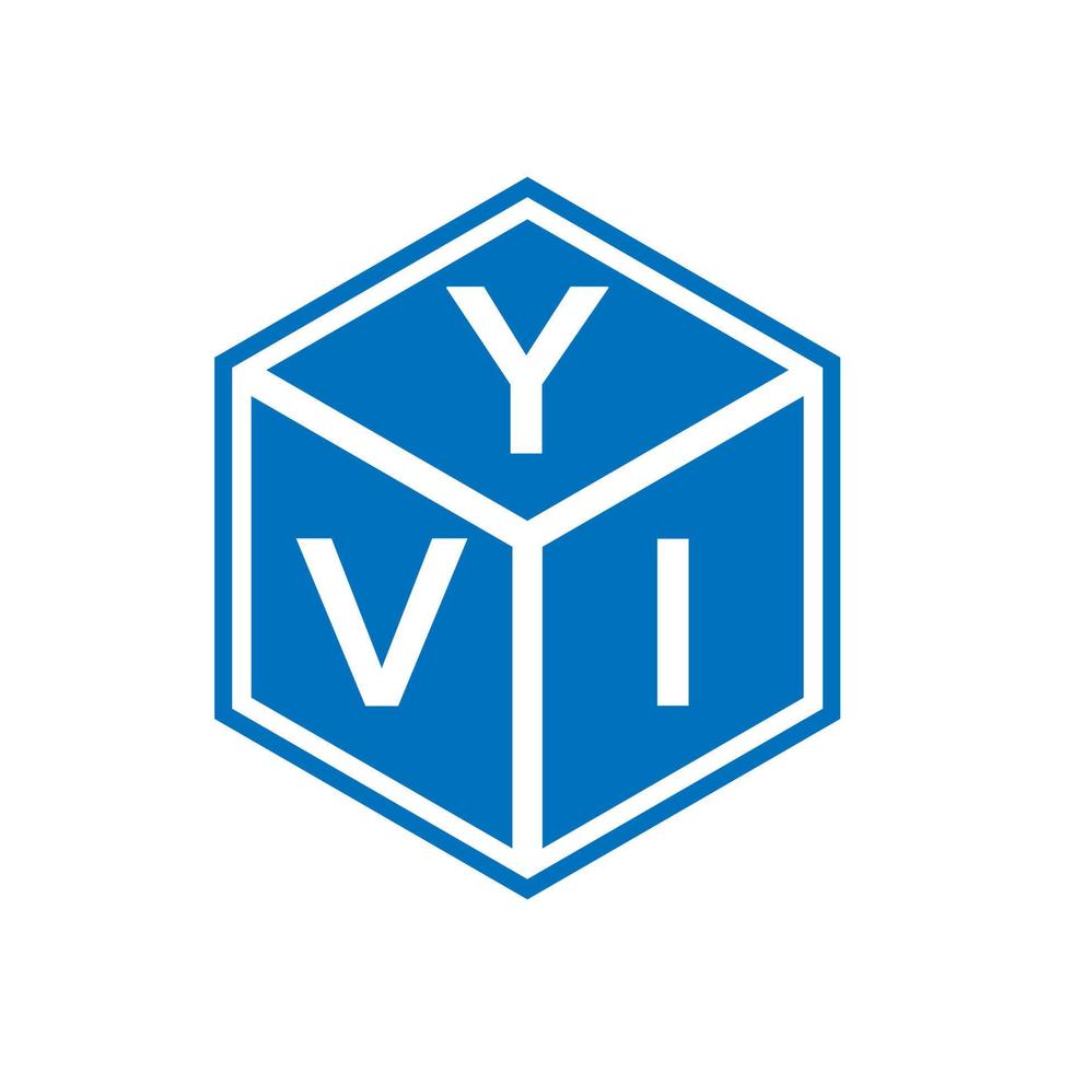 création de logo de lettre yvi sur fond blanc. concept de logo de lettre initiales créatives yvi. conception de lettre yvi. vecteur