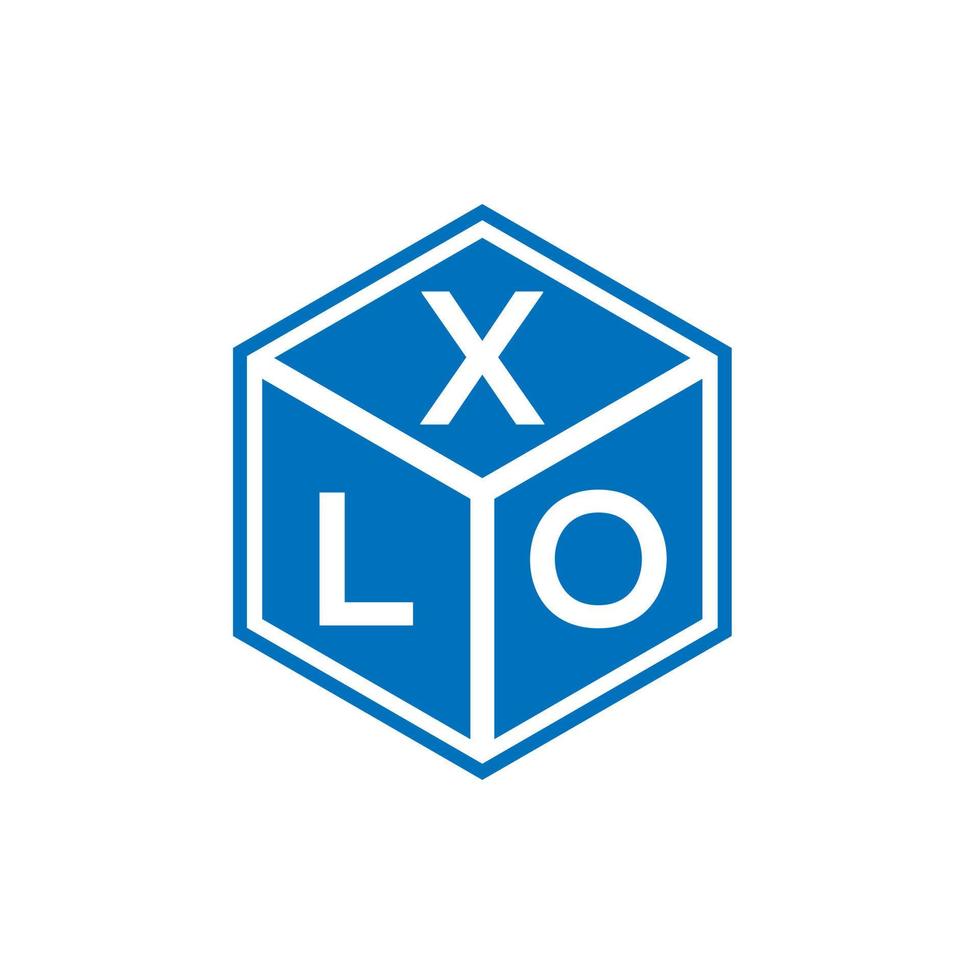 création de logo de lettre xlo sur fond blanc. concept de logo de lettre initiales créatives xlo. conception de lettre xlo. vecteur