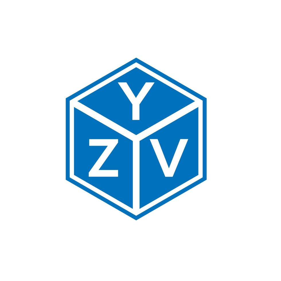 création de logo de lettre yzv sur fond blanc. concept de logo de lettre initiales créatives yzv. conception de lettre yzv. vecteur