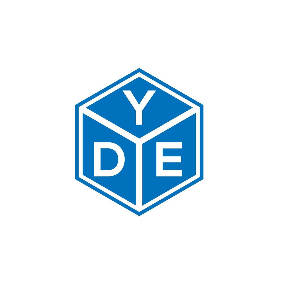 création de logo de lettre yde sur fond blanc. concept de logo de lettre initiales créatives yde. conception de lettre yde. vecteur