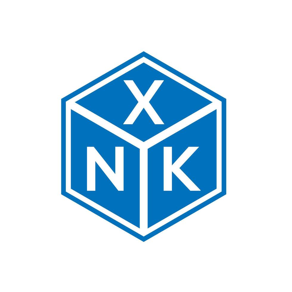 création de logo de lettre xnk sur fond blanc. concept de logo de lettre initiales créatives xnk. conception de lettre xnk. vecteur
