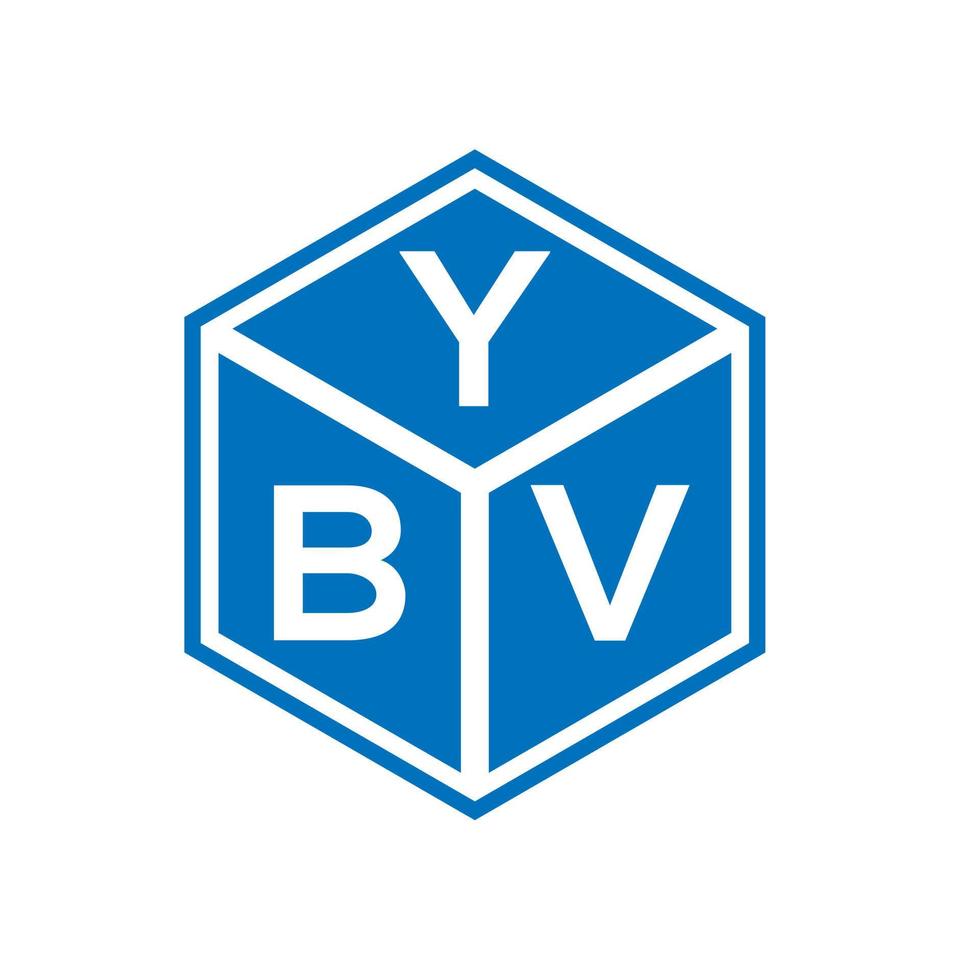 création de logo de lettre ybv sur fond blanc. concept de logo de lettre initiales créatives ybv. conception de lettre ybv. vecteur