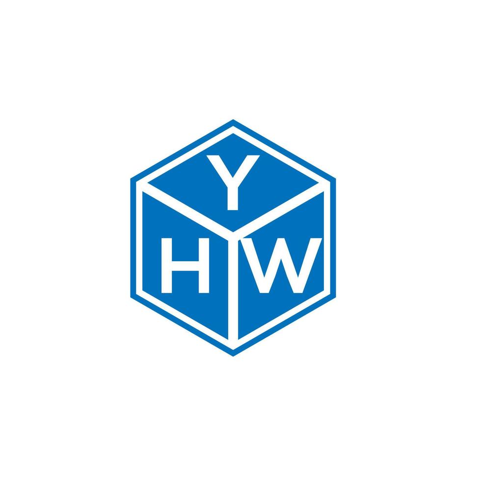 création de logo de lettre yhw sur fond blanc. yhw concept de logo de lettre initiales créatives. conception de lettre yhw. vecteur