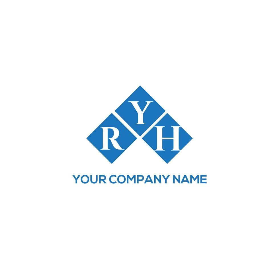 création de logo de lettre ryh sur fond blanc. concept de logo de lettre initiales créatives ryh. conception de lettre ryh. vecteur