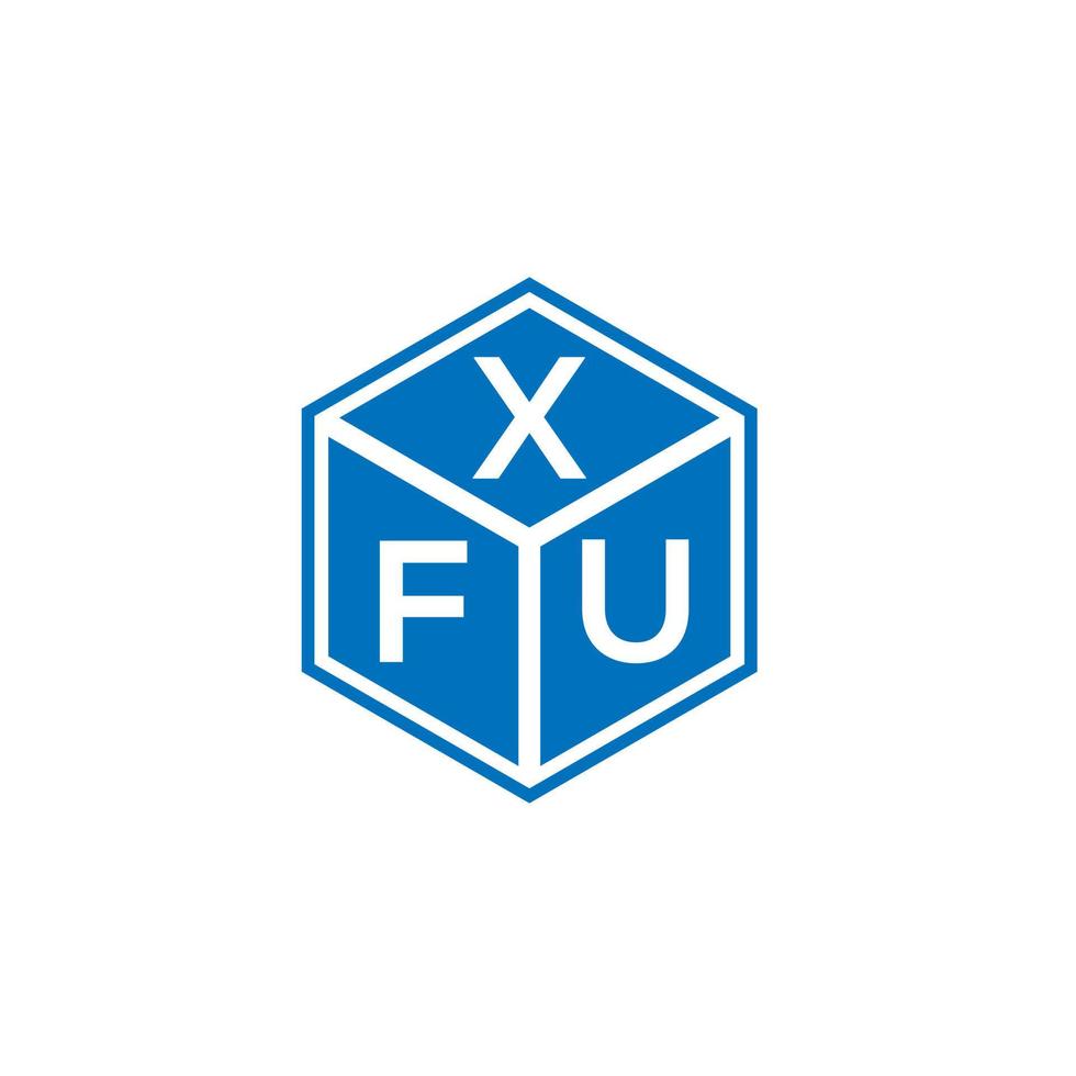 création de logo de lettre xfu sur fond blanc. concept de logo de lettre initiales créatives xfu. conception de lettre xfu. vecteur