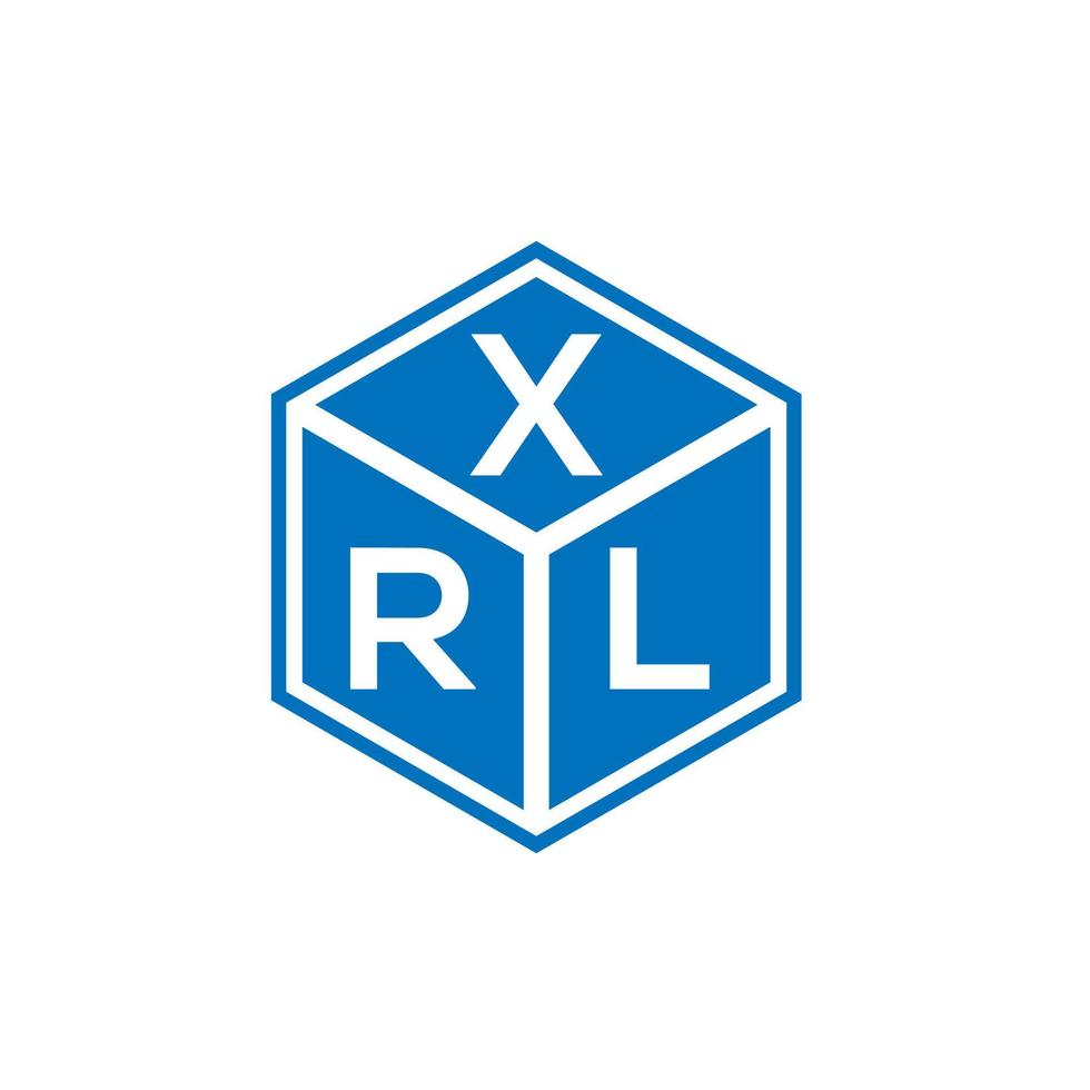 création de logo de lettre xrl sur fond blanc. concept de logo de lettre initiales créatives xrl. conception de lettre xrl. vecteur