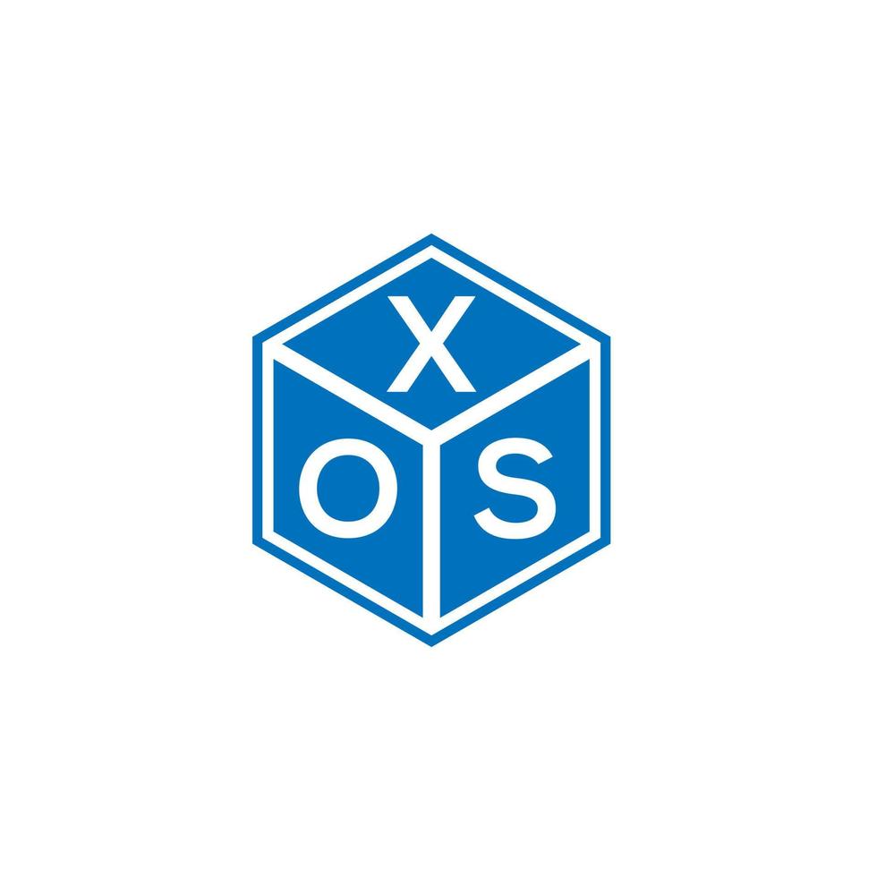 création de logo de lettre xos sur fond blanc. concept de logo de lettre initiales créatives xos. conception de lettre xos. vecteur