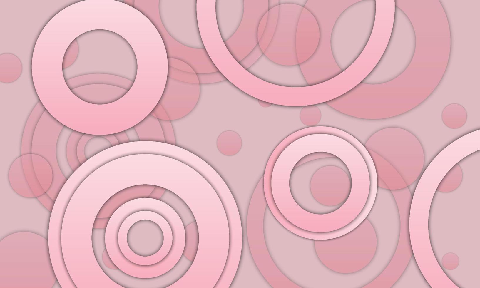 rose abstrait avec fond de cercle géométrique. vecteur