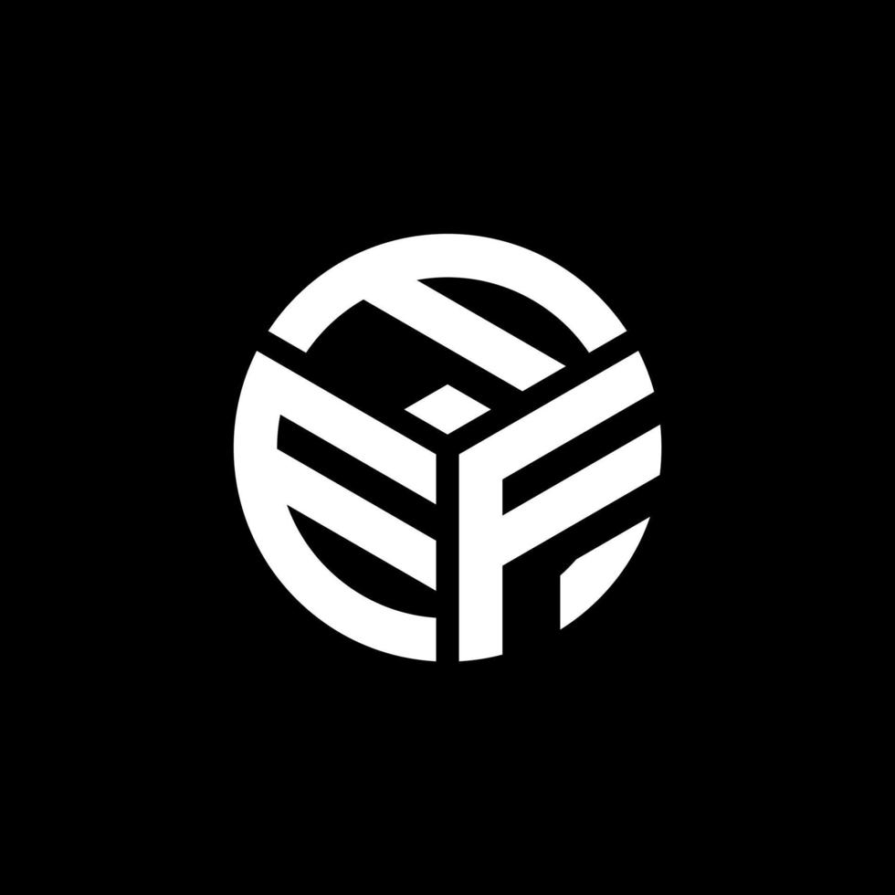 création de logo de lettre fef sur fond noir. concept de logo de lettre initiales créatives fef. conception de lettre fef. vecteur