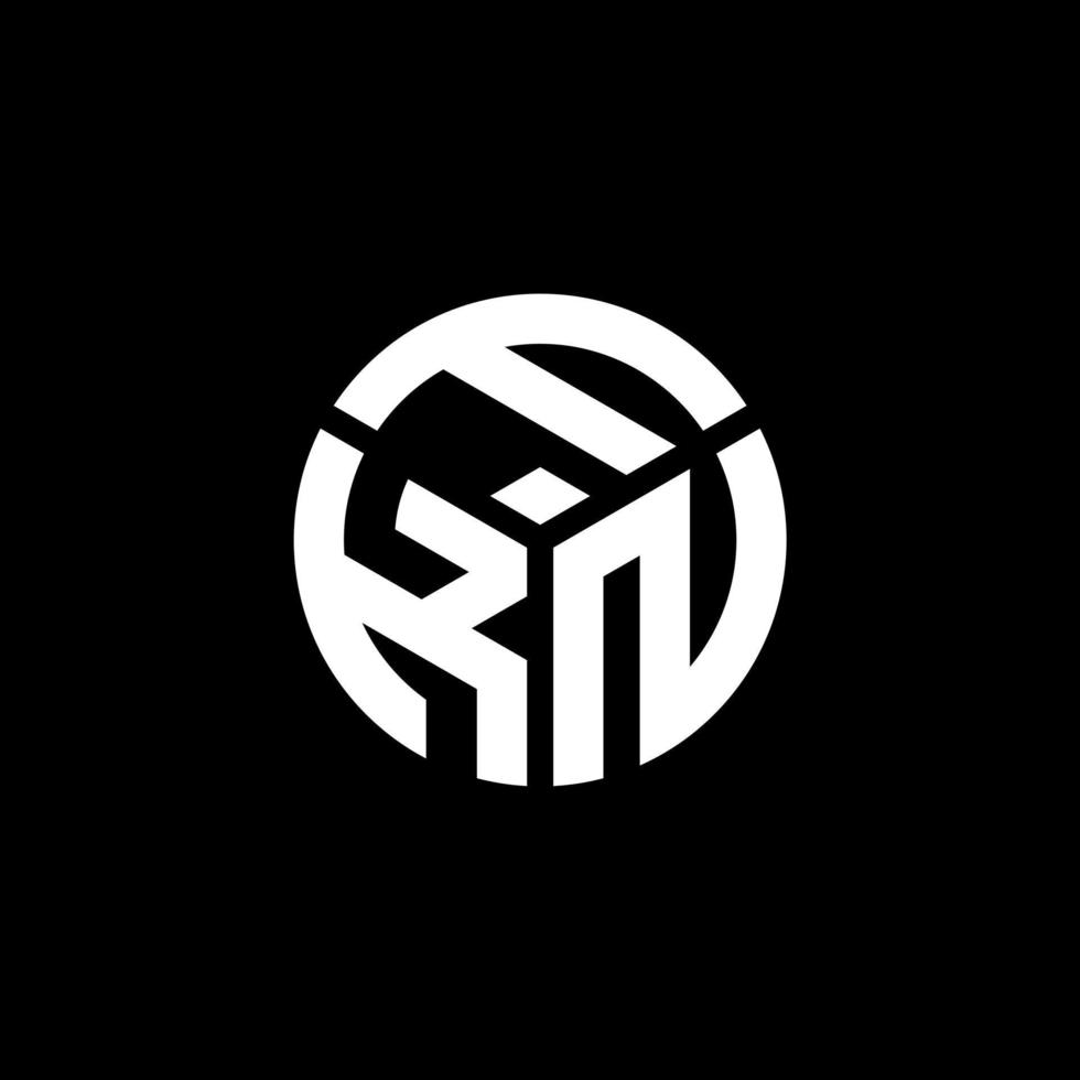 création de logo de lettre fkn sur fond noir. concept de logo de lettre initiales créatives fkn. conception de lettre fkn. vecteur
