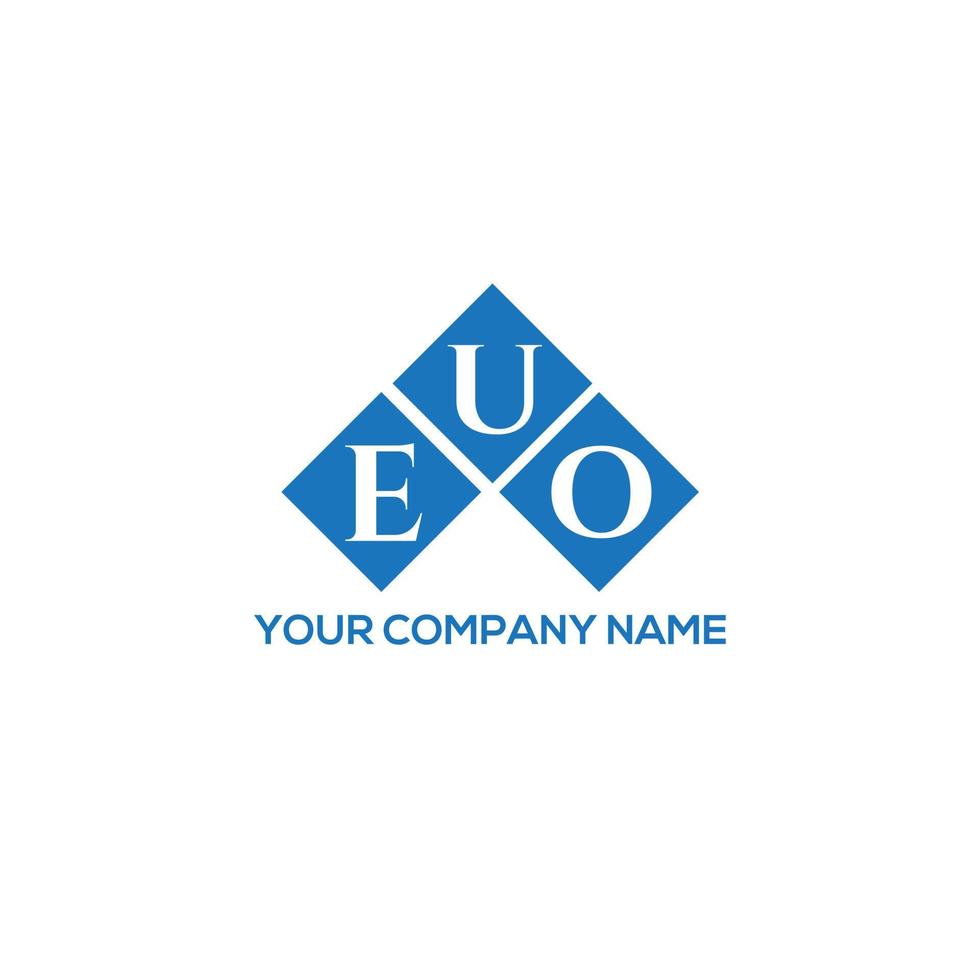 création de logo de lettre euo sur fond blanc. concept de logo de lettre initiales créatives euo. conception de lettre euo. vecteur