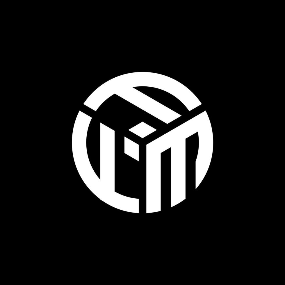 création de logo de lettre ffm sur fond noir. concept de logo de lettre initiales créatives ffm. conception de lettre ffm. vecteur