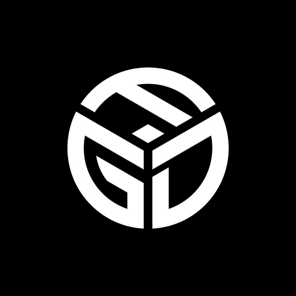 création de logo de lettre fgd sur fond noir. concept de logo de lettre initiales créatives fgd. conception de lettre fgd. vecteur