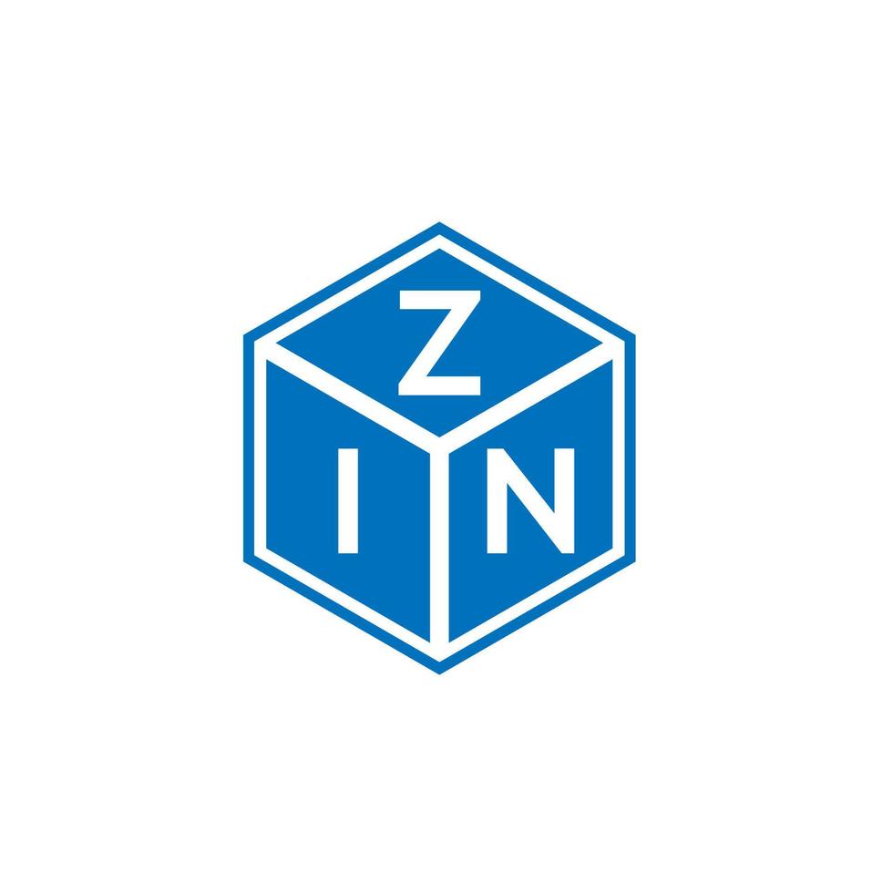 création de logo de lettre zin sur fond blanc. concept de logo de lettre initiales créatives zin. conception de lettre zin. vecteur