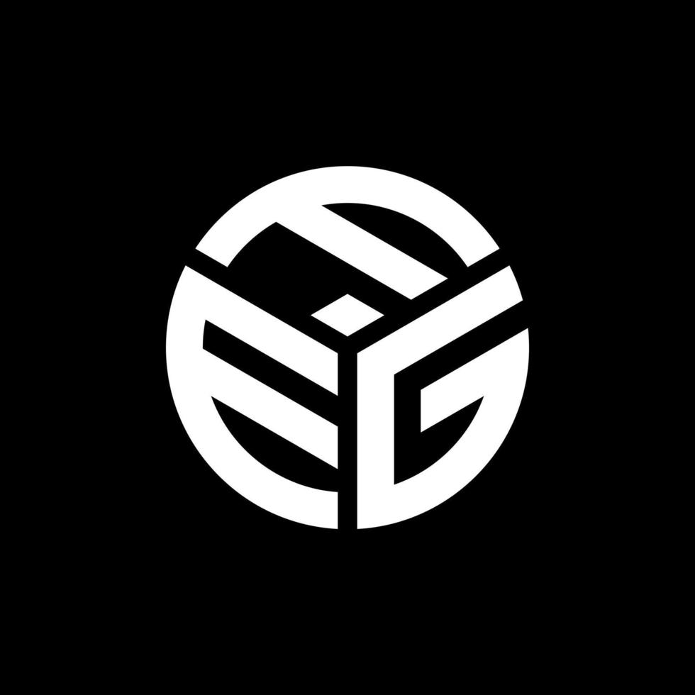 création de logo de lettre feg sur fond noir. concept de logo de lettre initiales créatives feg. conception de lettre feg. vecteur