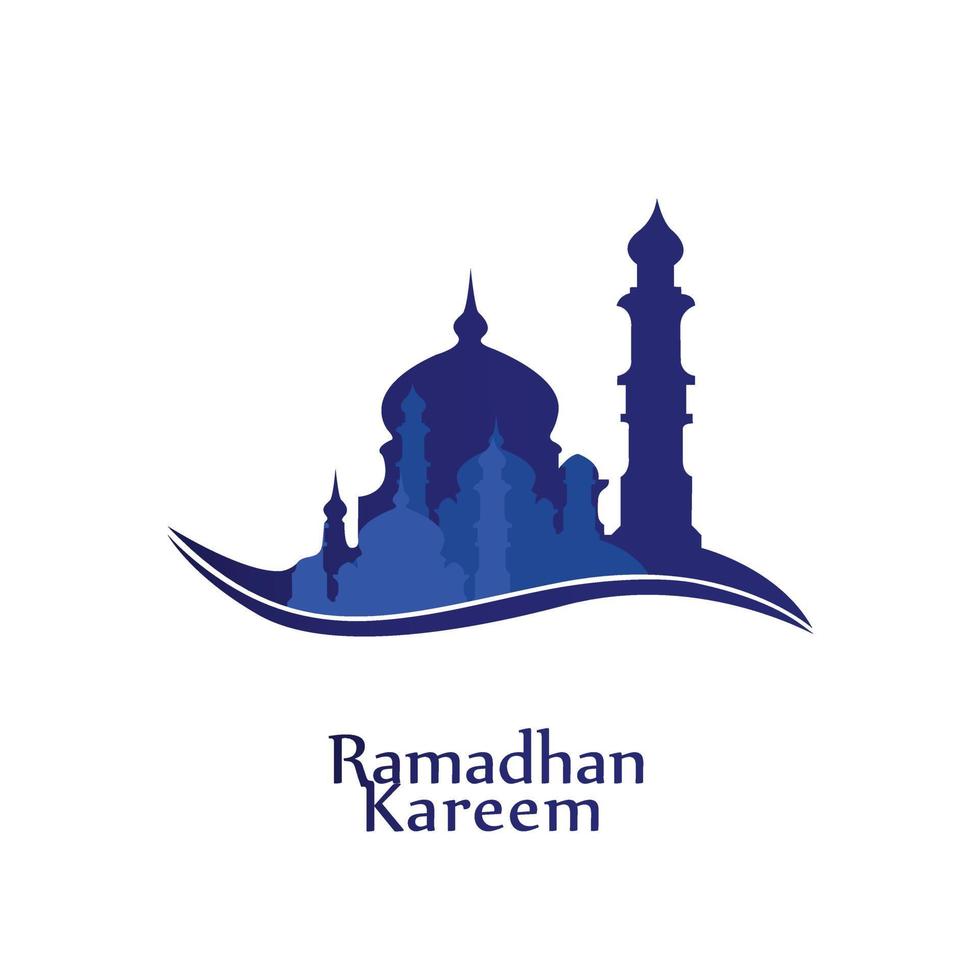 conception de mosquée pour les salutations du ramadan vecteur
