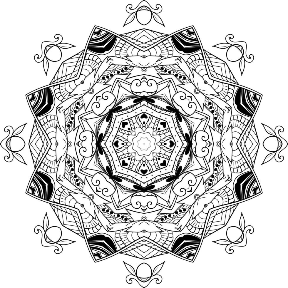 fond de mandala abstrait vecteur