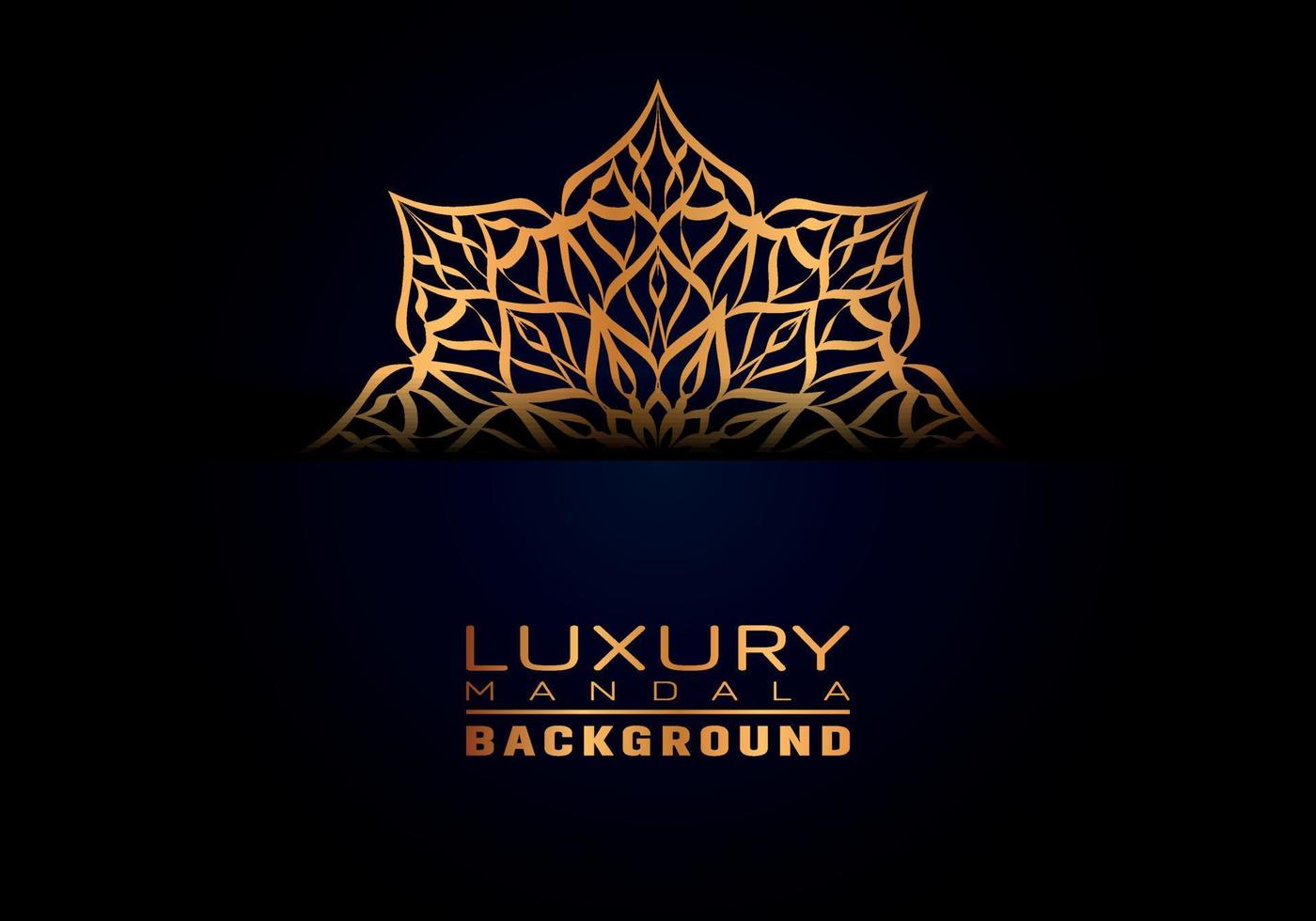 fond de logo de luxe mandala ornemental, style arabesque. vecteur