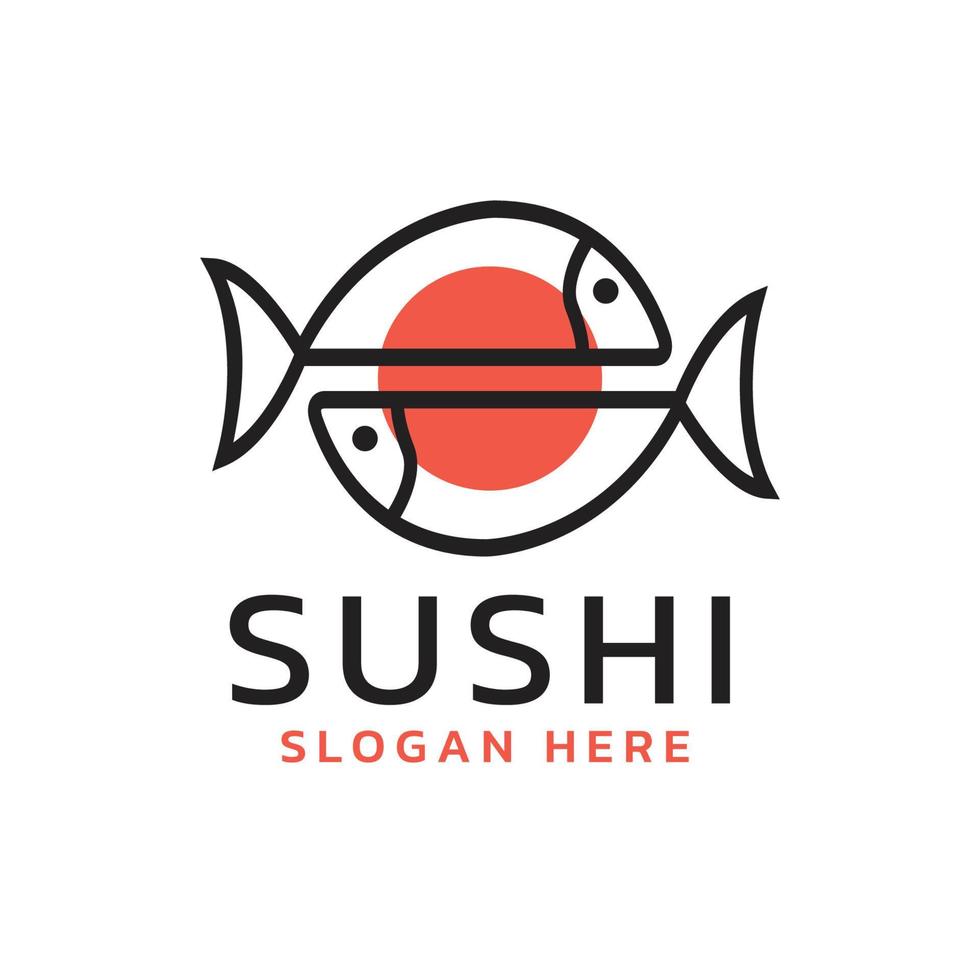 modèle de logo de poisson adapté aux entreprises et aux noms de produits. ce design de logo élégant peut être utilisé à différentes fins pour une entreprise, un produit, un service ou pour toutes vos idées. vecteur