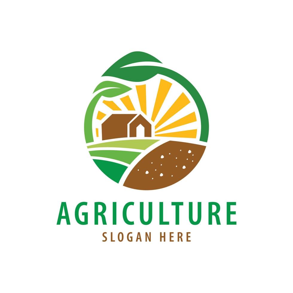 modèle de logo agricole adapté aux entreprises et aux noms de produits. ce design de logo élégant peut être utilisé à différentes fins pour une entreprise, un produit, un service ou pour toutes vos idées. vecteur