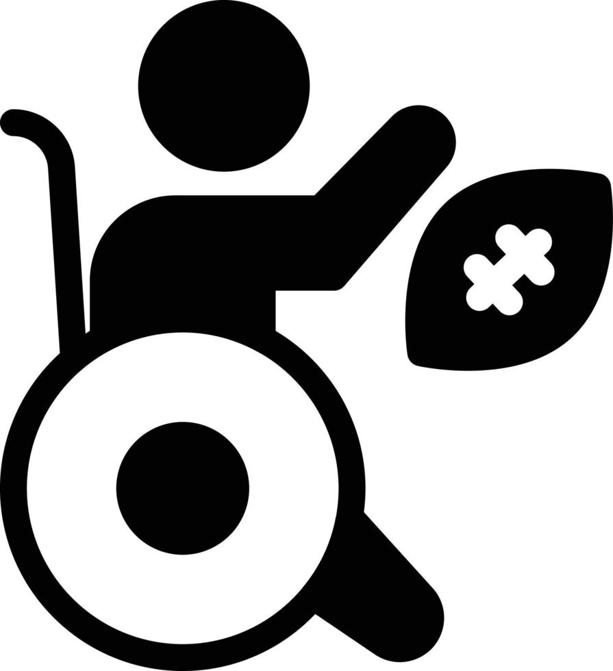 illustration vectorielle de rugby en fauteuil roulant sur fond. symboles de qualité premium. icônes vectorielles pour le concept et la conception graphique. vecteur