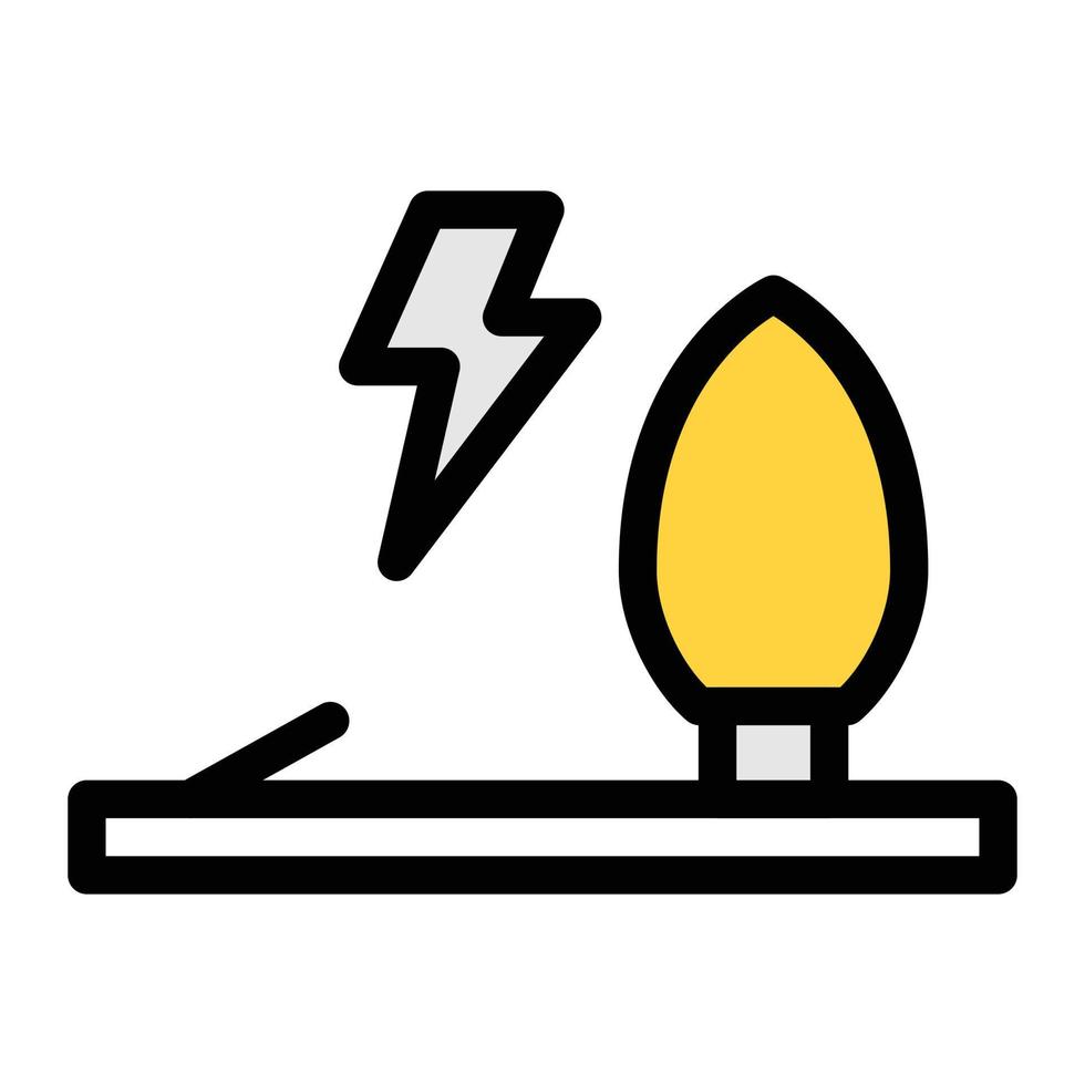 illustration vectorielle d'ampoule de circuit sur fond. symboles de qualité premium. icônes vectorielles pour le concept et la conception graphique. vecteur