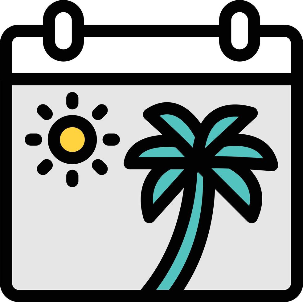 illustration vectorielle de date de vacances sur fond. symboles de qualité premium. icônes vectorielles pour le concept et la conception graphique. vecteur