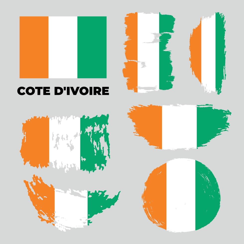 drapeau de la côte d'ivoire avec vecteur haute résolution.