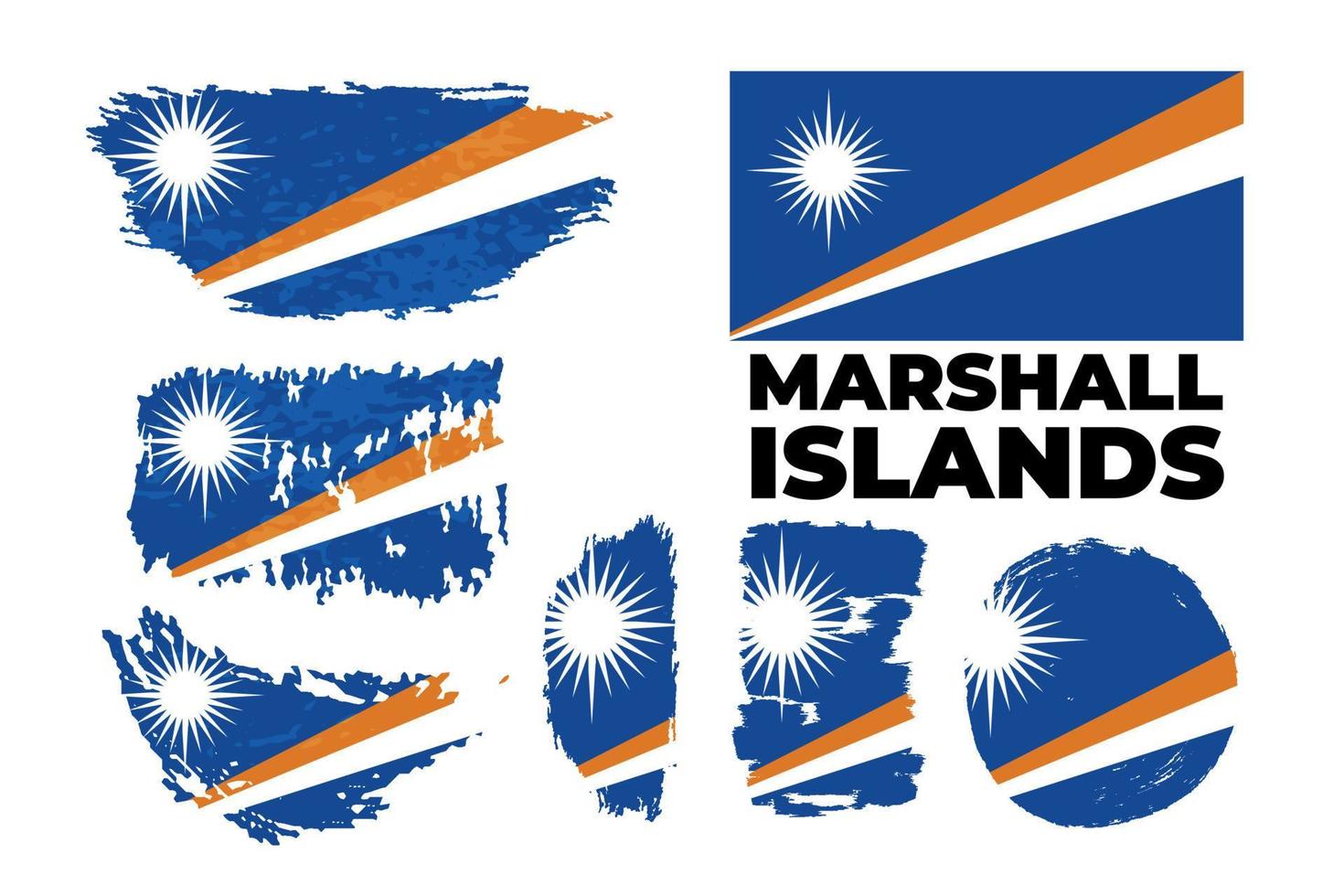 drapeau grunge abstrait du pays des îles marshall. vecteur