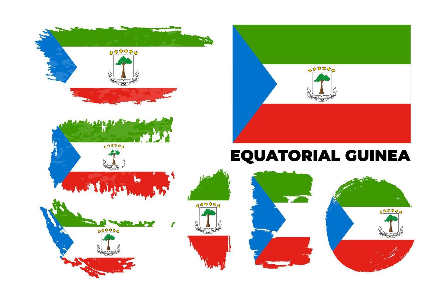 bonne fête de l'indépendance de la guinée équatoriale avec aquarelle artistique vecteur