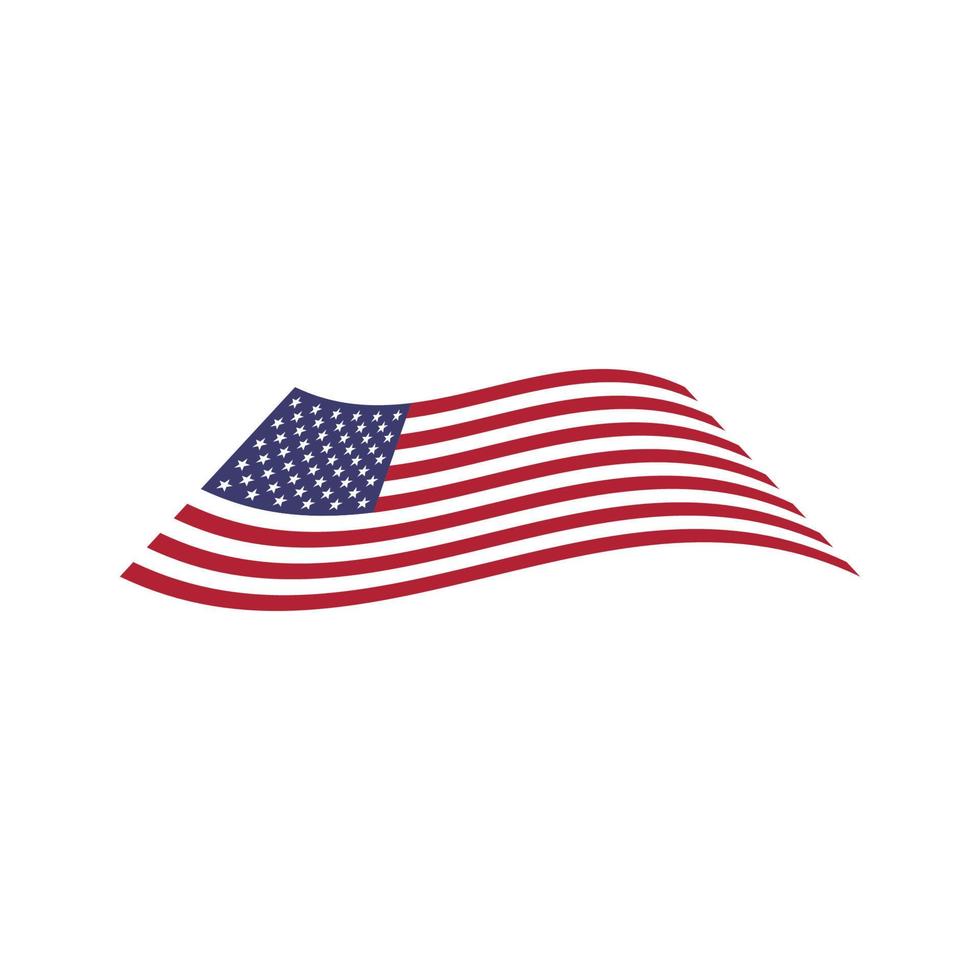 vecteur de drapeau américain. illustration du drapeau américain. adapté à tout contenu utilisant des thèmes de drapeau américain