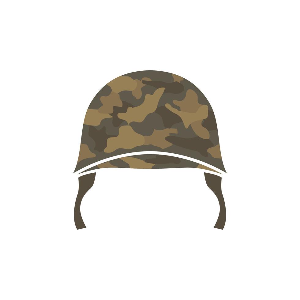 casque militaire ou illustration d'image vectorielle de chapeau d'armée. adapté à l'icône, au symbole ou à l'élément de conception avec l'utilisation d'un thème militaire ou de guerre vecteur