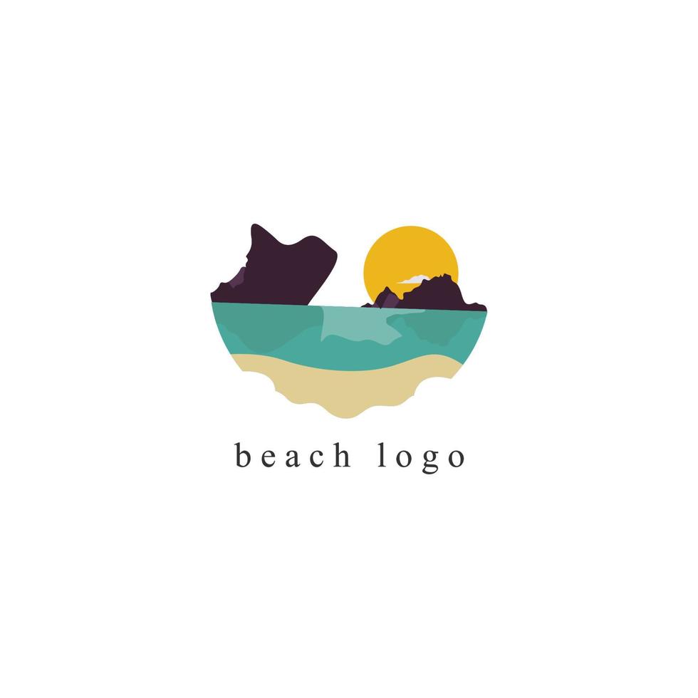 logo de plage sur fond blanc.eps vecteur