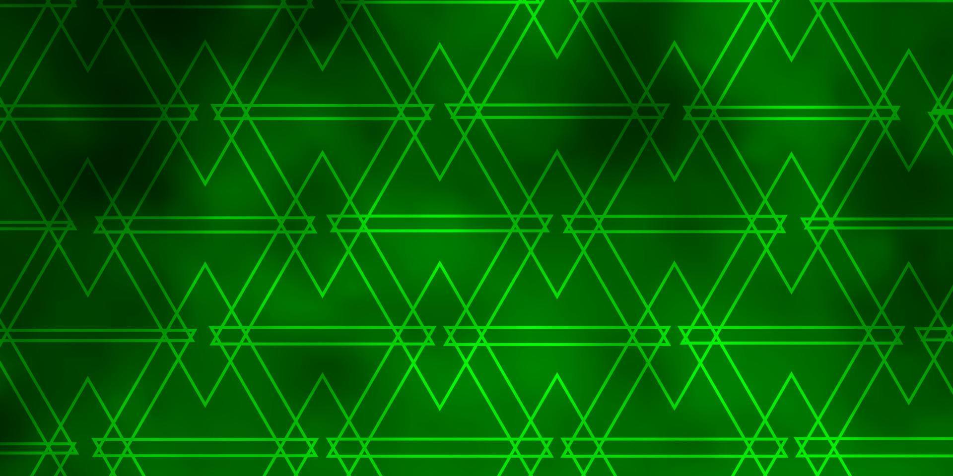 fond de vecteur vert clair avec des triangles.