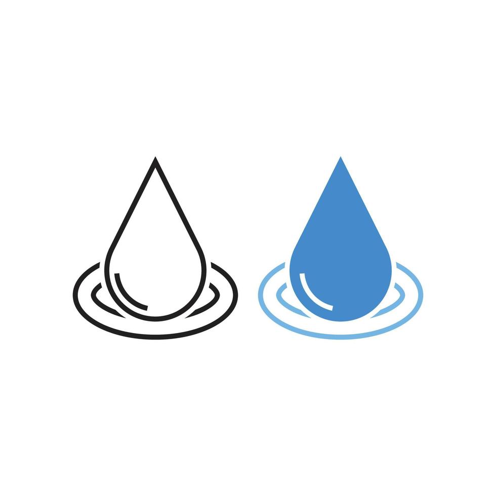 goutte d'eau. modèle d'icône de logo vectoriel