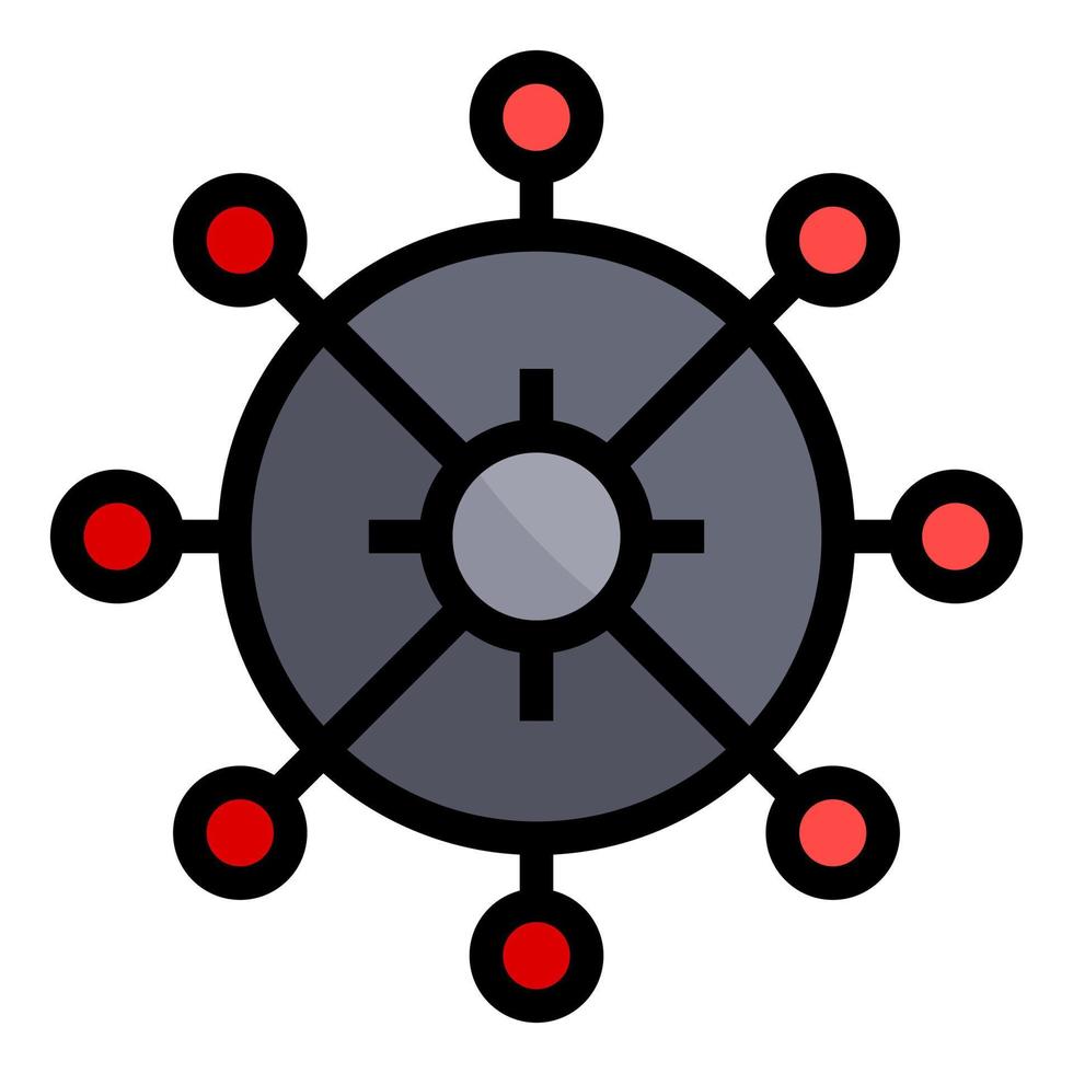 nœud de cercle de distribution de crypto-monnaie avec des points vecteur