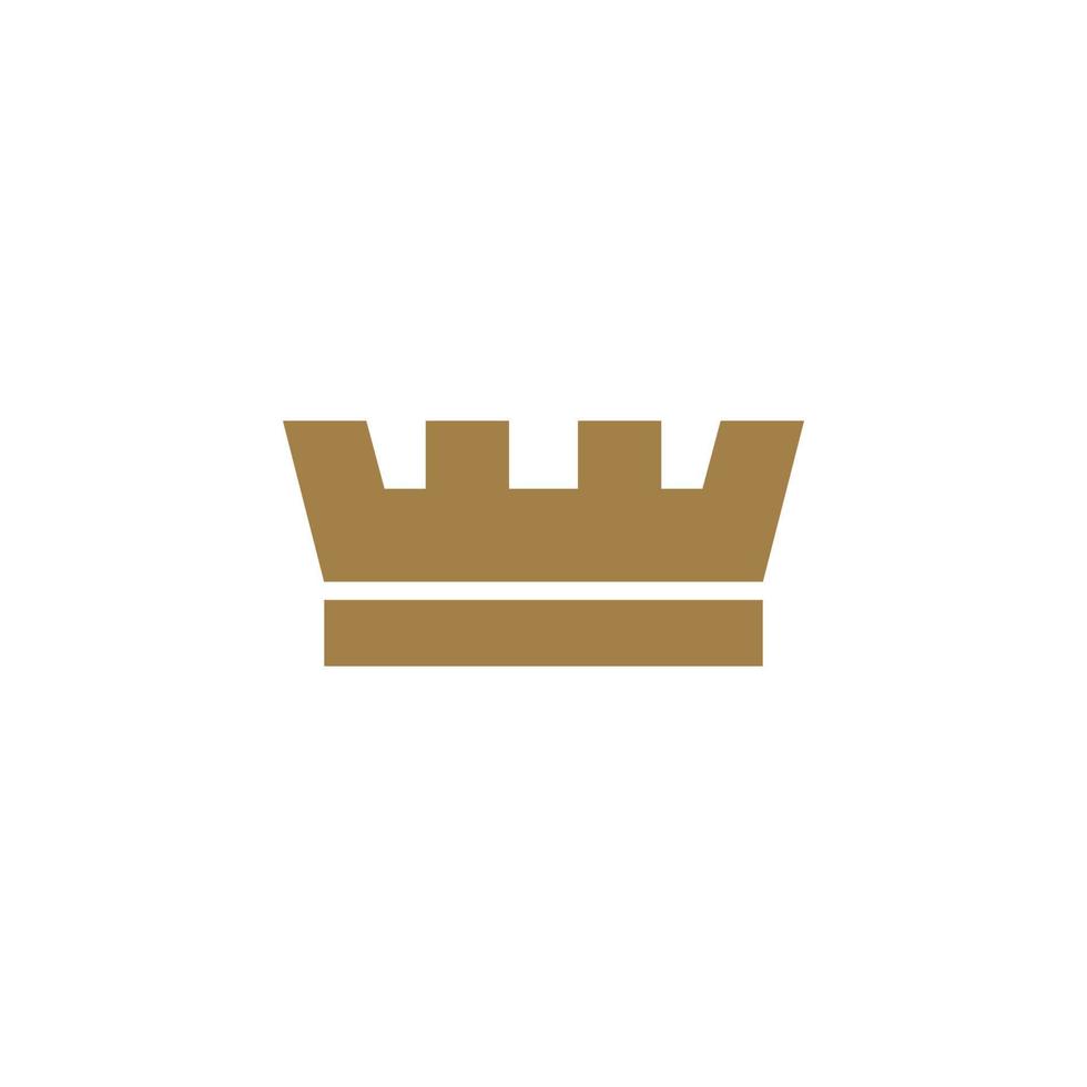 conception de modèle vectoriel de logo de couronne de luxe minimaliste.