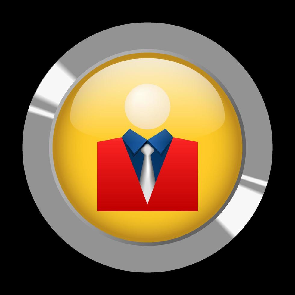 icône de profil d'avatar de bouton, adaptée aux entreprises, aux profils, aux avatars, etc. vecteur