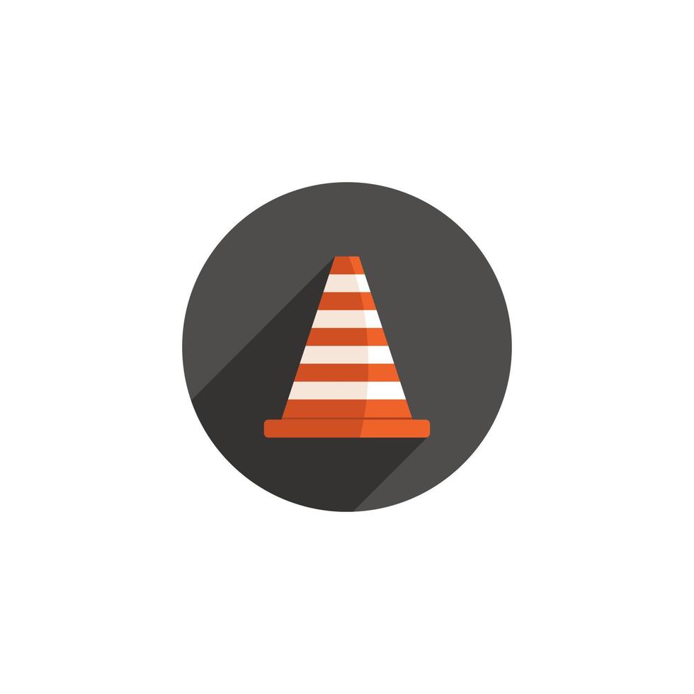 illustration de conception d'icône de cône de signalisation, barrage routier vecteur