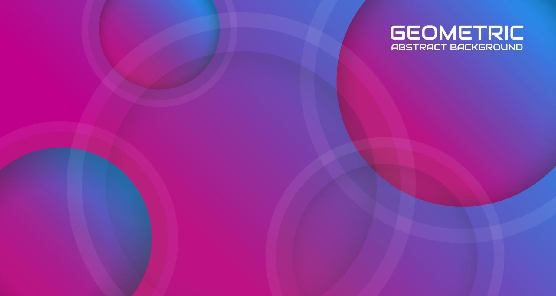Couche de chevauchement d'arrière-plan abstrait géométrique violet 3d sur brillant avec décoration d'effet de ligne de cercle. concept de style futur d'élément de conception graphique minimaliste pour bannière, dépliant, brochure ou page de destination vecteur